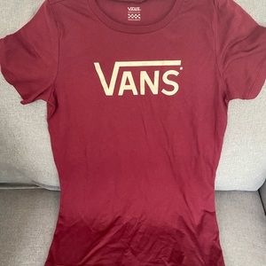 VANS t-shirt, burgundy, like new!